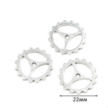 Металева шестерня срібло 22мм 1шт SHR015