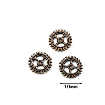 Металева шестерня 10мм червона бронза 1шт SHR016