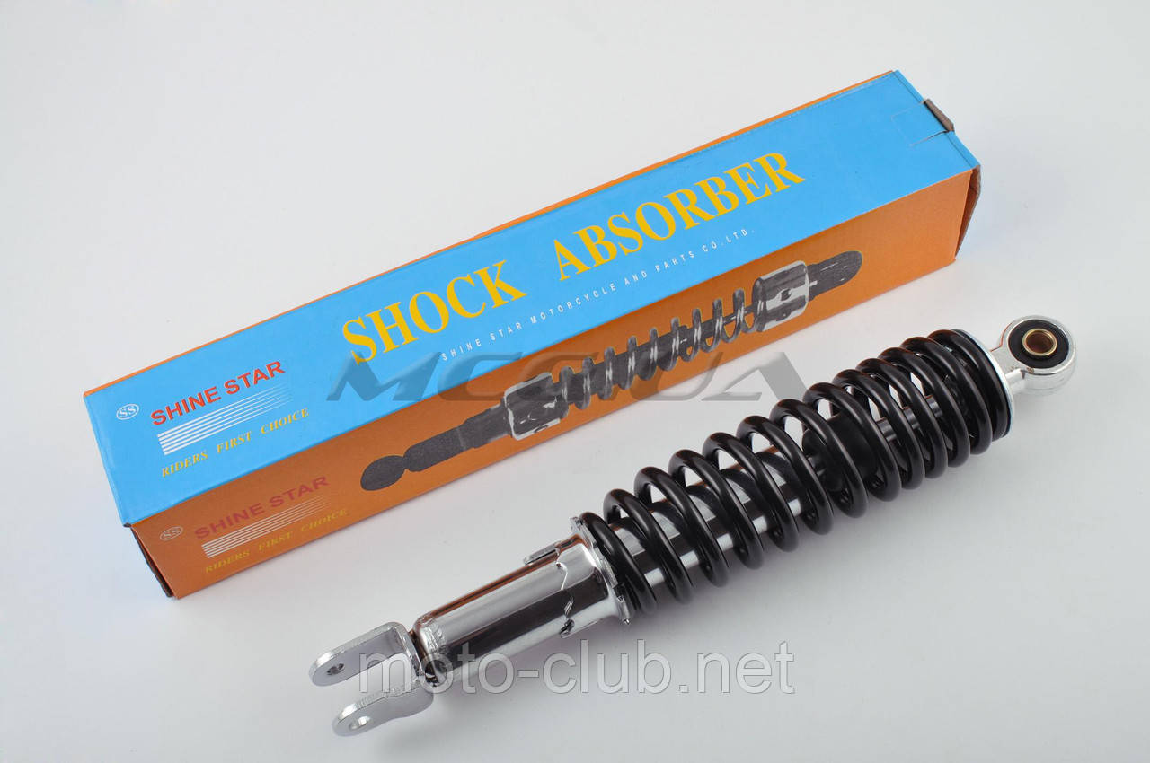Амортизатор на скутер GY6, DIO ZX 310 mm, регульований "SHINE STAR" (чорний)