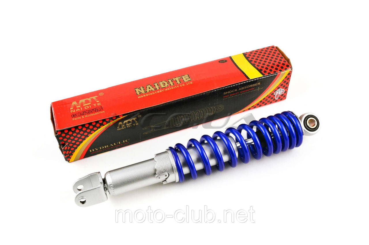 Амортизатор на скутер GY6, DIO ZX 310 mm, регульований "NDT" (синій металік)