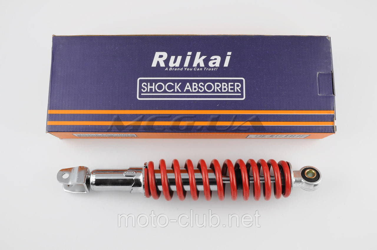 Амортизатор на скутер GY6, DIO ZX 325 mm, регульований "RUIKAI" (червоний)