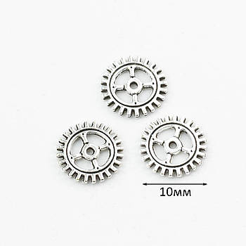 Металева шестерня 10мм срібло 1шт SHR017