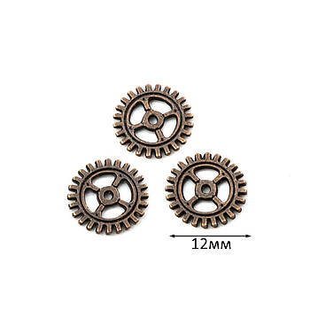 Металева шестерня, 12мм червона бронза SHR018