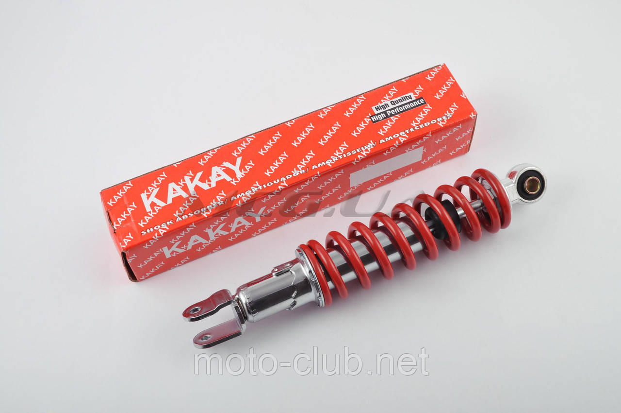 Амортизатор на скутер GY6, DIO, TACT 275 mm, регульований "KAKAY" (червоний)