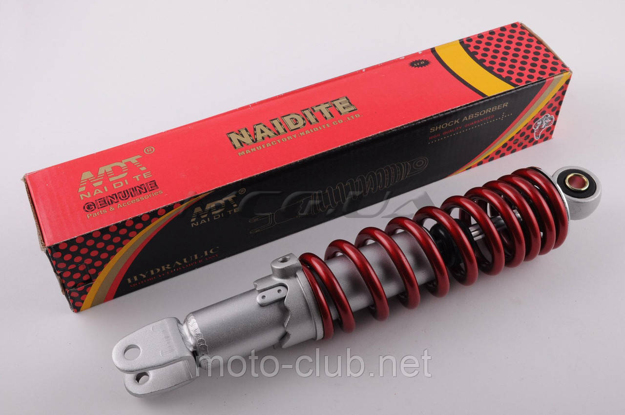 Амортизатор на скутер GY6, DIO, TACT 275 mm, регульований "NDT" (червоний)