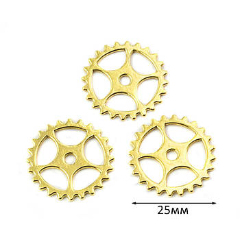 Металева шестерня 25мм золото 1шт SHR024