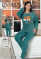 Пижама женская теплая велсофт LINDROS Турция 21061