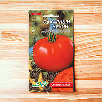 Томат Сахарный бизон круглый, красный высокорослый среднеспелый, семена 0.1 г