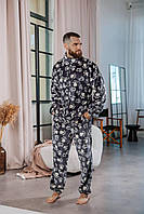 Пижама мужская теплая плюш на молнии 46-48;50-52;54-56 "LARA-4" недорого от прямого поставщика