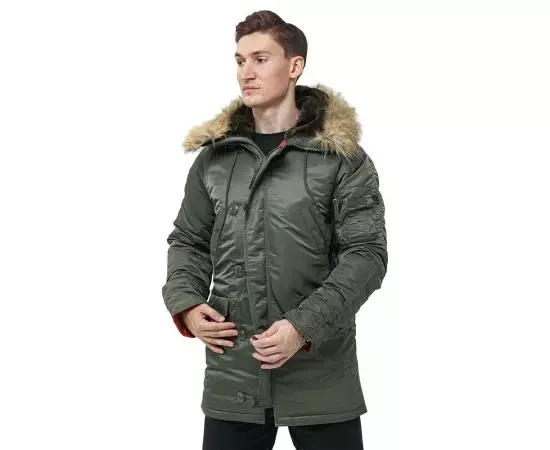 Чоловіча куртка Аляска Slim Fit N-3B Olive