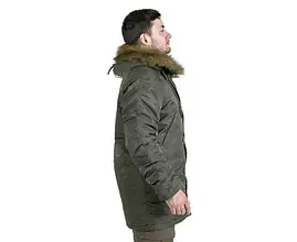 Чоловіча куртка Аляска Slim Fit N-3B Olive, фото 3