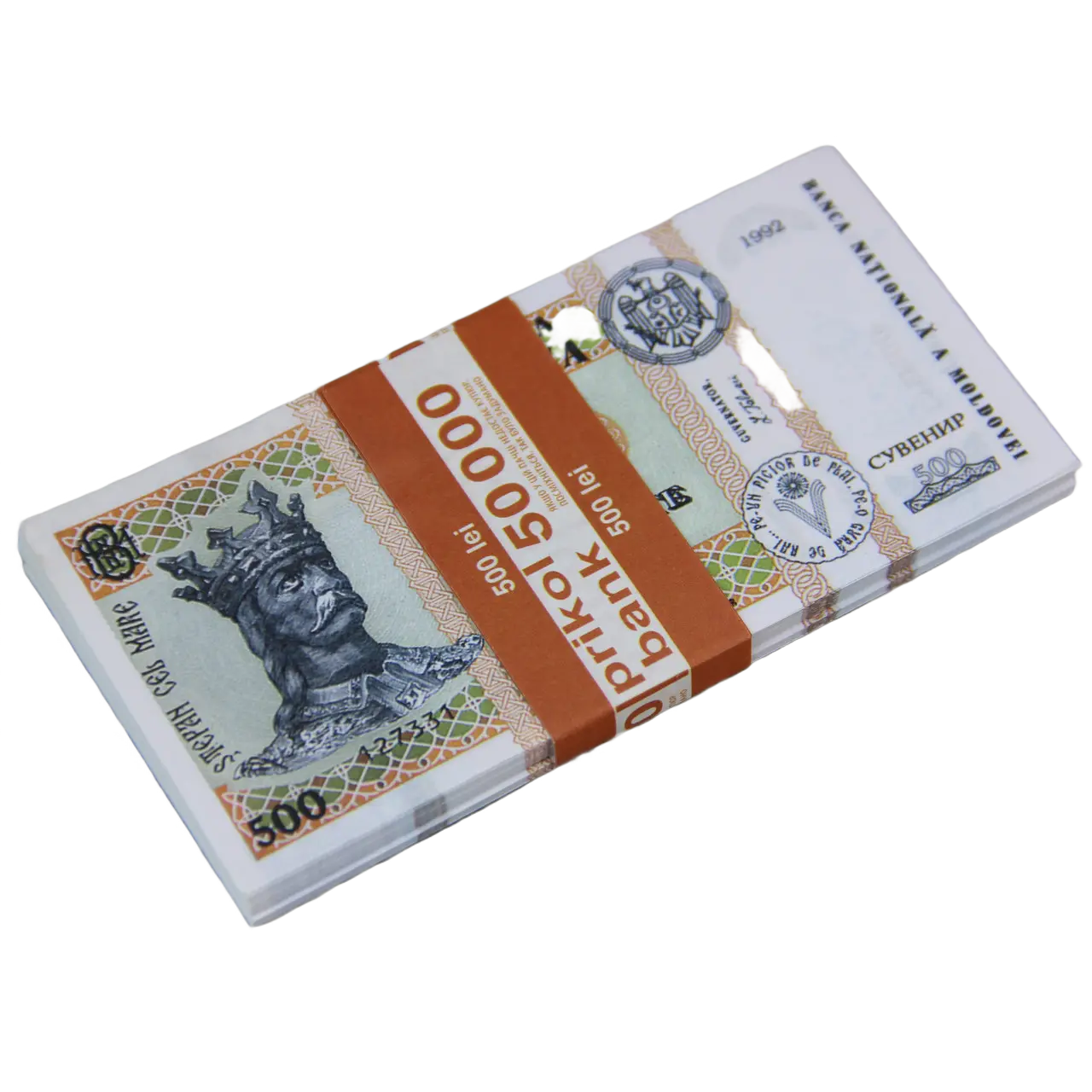 Сувенірні 500 лей 80шт Банк приколів для ігор та свят, фото 1