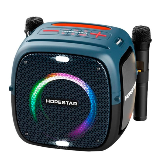 Портативна Bluetooth-колонка з підсвіткою і двома мікрофонами Hopestar Party One