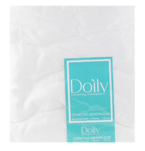 Салветки 30*30 Doily  гладкі 100 шт