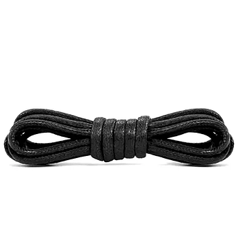 Шнурки для взуття круглі вощені KIWI 150 см чорні