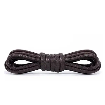 Шнурки для взуття круглі вощені KIWI 100 см темно-коричневі