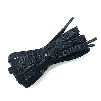 Шнурки для взуття плоскі вощені KIWI 100 см чорні