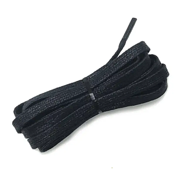 Шнурки для взуття плоскі вощені KIWI 120 см чорні