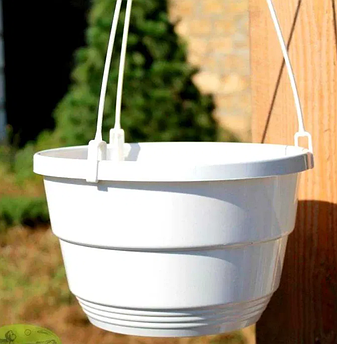 Підвісний горщик 20 см білий