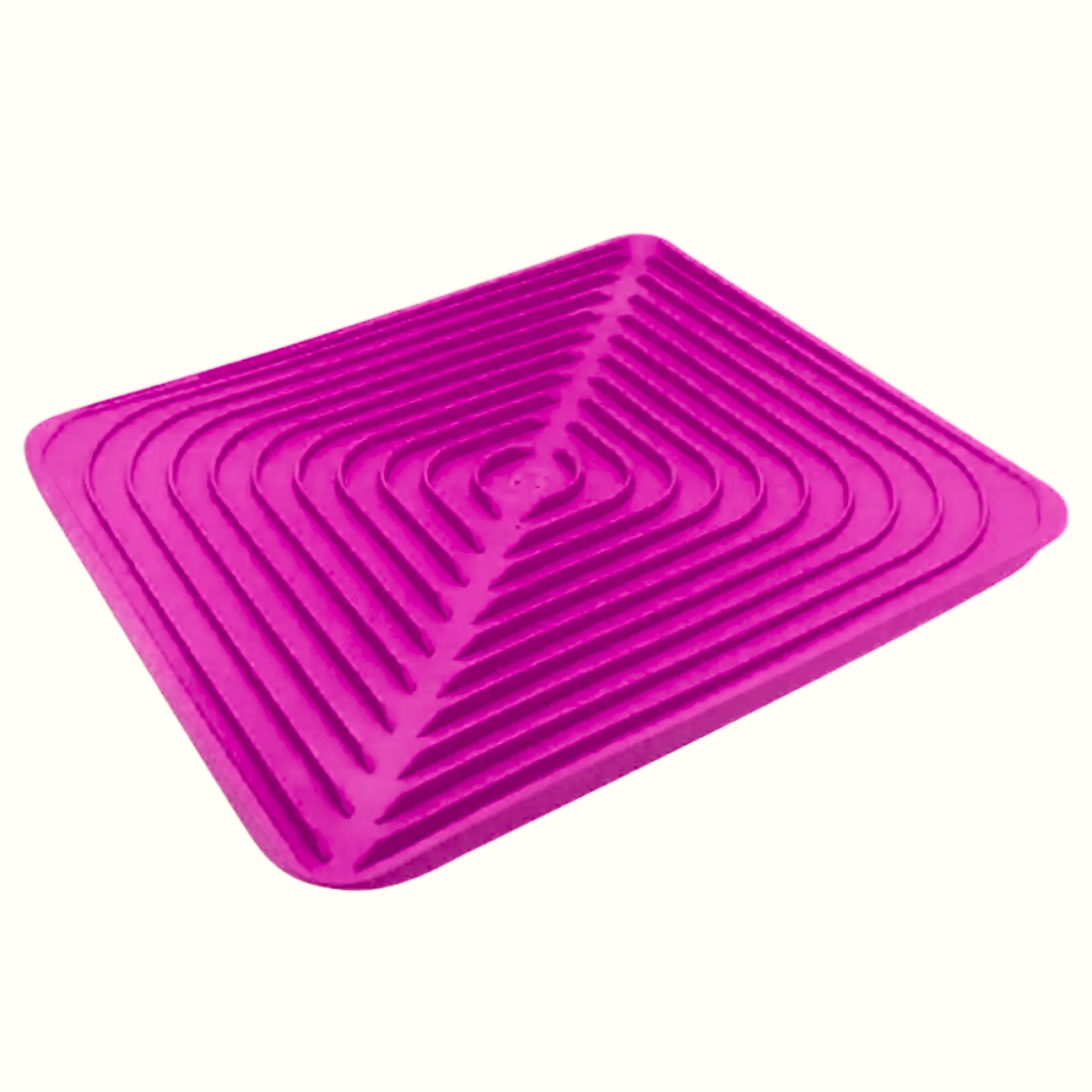 Килимок для сушіння посуду 41х35 см фуксія, фото 1