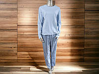 Пижама женская голубая модель 001, размер 52, 100% хлопок