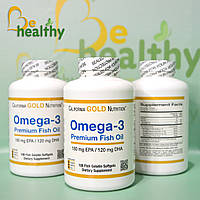 California Gold Nutrition, Омега-3, риб'ячий жир, (Каліфорнія Голд), 100 капсул