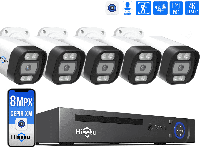 Комплект видеонаблюдения 5 IP камер Hiseeu POE 8Мп