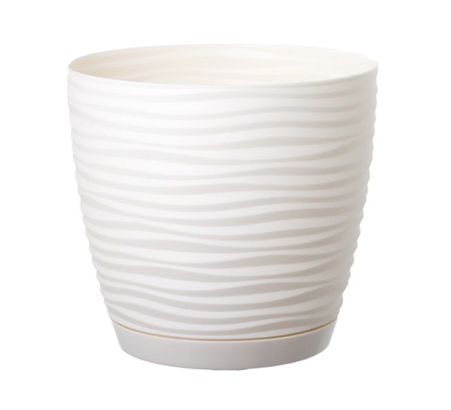 Горщик Цукру Петит 27 см з підставкою Кремовий, фото 1