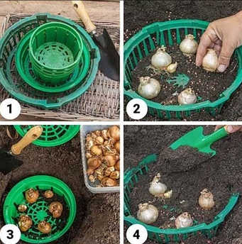 Кошик для посадки цибулинних 1.8 літра 200х200х60 мм овальний