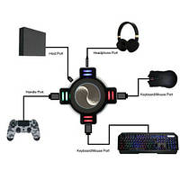 USB Hub 4 порта игровой универсальный юсб хаб разветвитель для Nintendo Switch, Xbox One, PS4, PS3 DRM