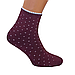 Шкарпетки жіночі махрові високі 23-25 розмір (36-40 взуття) Точки зимові, бордовий, фото 3