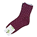 Шкарпетки жіночі махрові високі 23-25 розмір (36-40 взуття) Точки зимові, бордовий, фото 4