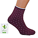 Шкарпетки жіночі махрові високі 23-25 розмір (36-40 взуття) Точки зимові, бордовий, фото 7