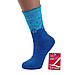 Шкарпетки жіночі махрові високі 23-25 розмір (36-40 взуття) Орнамент зимові синій, фото 2