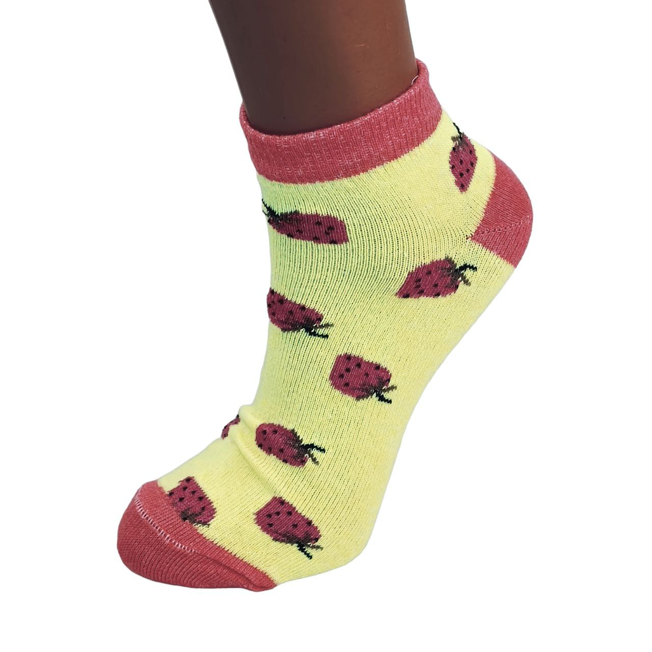 Шкарпетки жіночі низькі Kosmi 23-25 розмір (37-40 взуття) Полуничка асорті