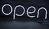 Неонова Led вивіска OPEN (відкрито) Біла 400х130 мм з пультом, фото 5