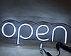 Неонова Led вивіска OPEN (відкрито) Біла 400х130 мм з пультом, фото 4