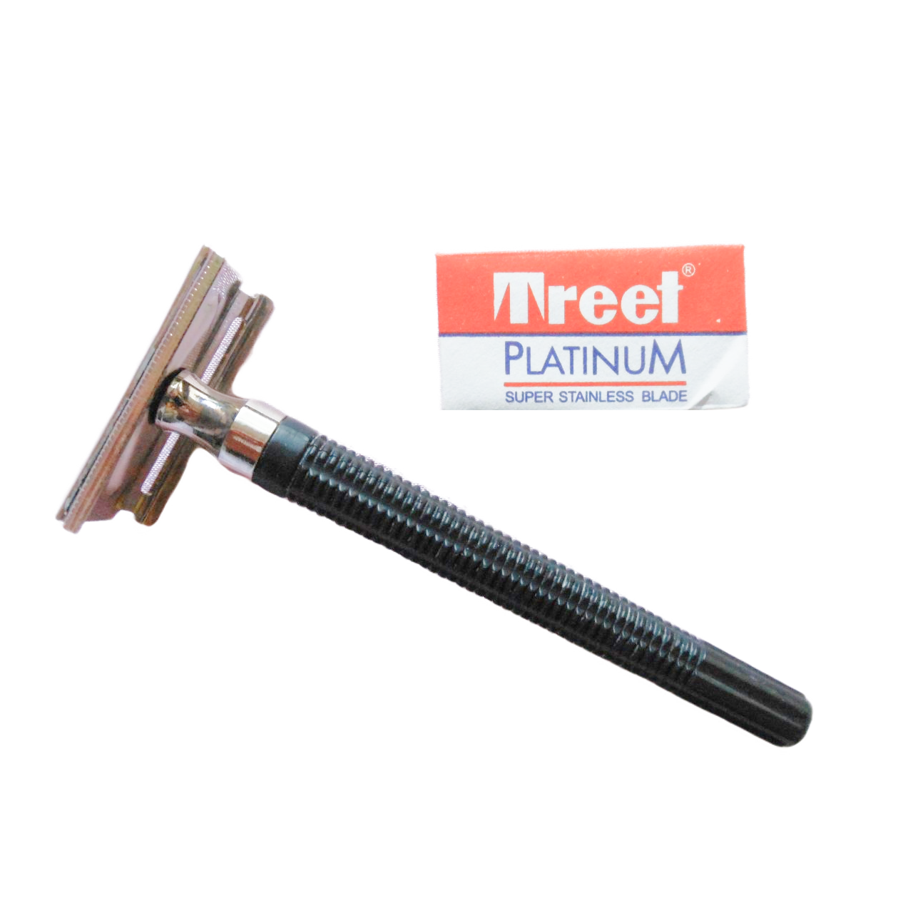 Верстат Т образний для гоління Treet Hercules з пластиковою ручкою + 2 леза в подарунок, фото 1