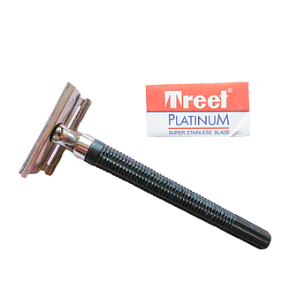 Верстат Т образний для гоління Treet Hercules з пластиковою ручкою + 2 леза в подарунок