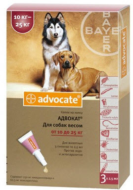 Краплі від бліх Advocate Bayer (Баєр Адвокат) для собак понад 25 кг 1 піпетка