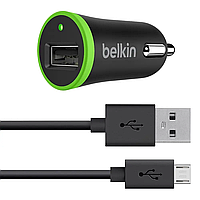 Автомобільний зарядний пристрій BELKIN CAR CHARGER BLACK + MicroUSB