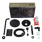 Чорна душова система прихованого монтажу із змішувачем для раковини, душовий гарнітур Kroner, фото 7