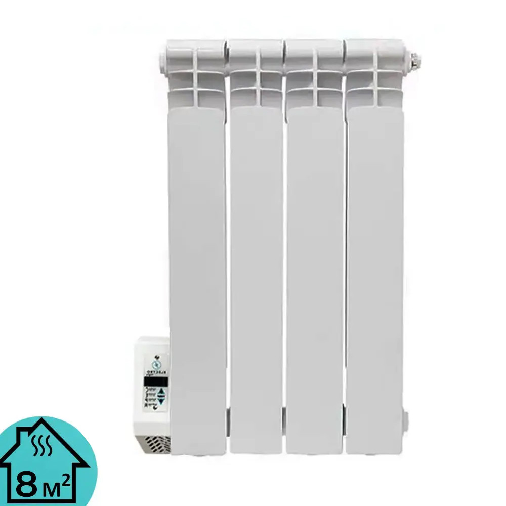 Електрорадіатор масляний алюмінієвий Electro Elite 4SEL, 4 секції,8м2, програматор зліва, 400Вт, фото 1