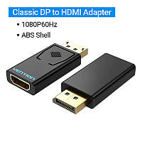 Переходник Vention Display Port (DP) на HDMI 1080P@60Hz (Full HD) Черный