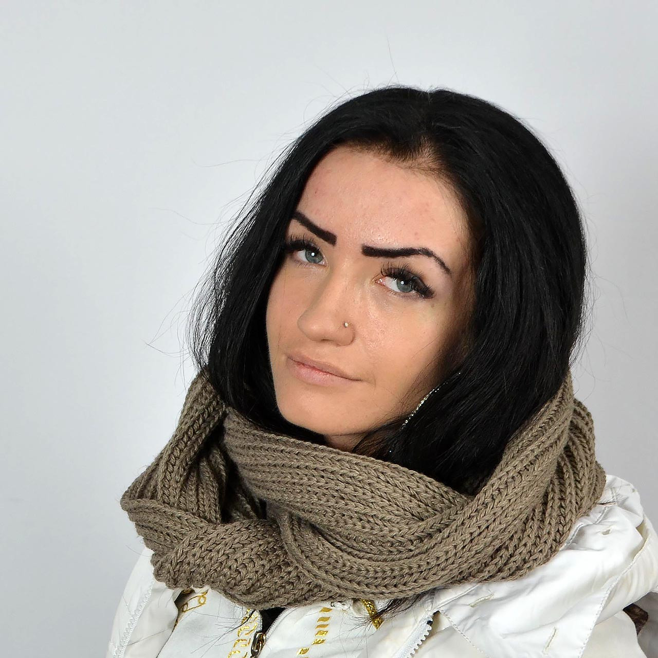 Снуд в'язаний "Норд", (Капучіно), фото 1