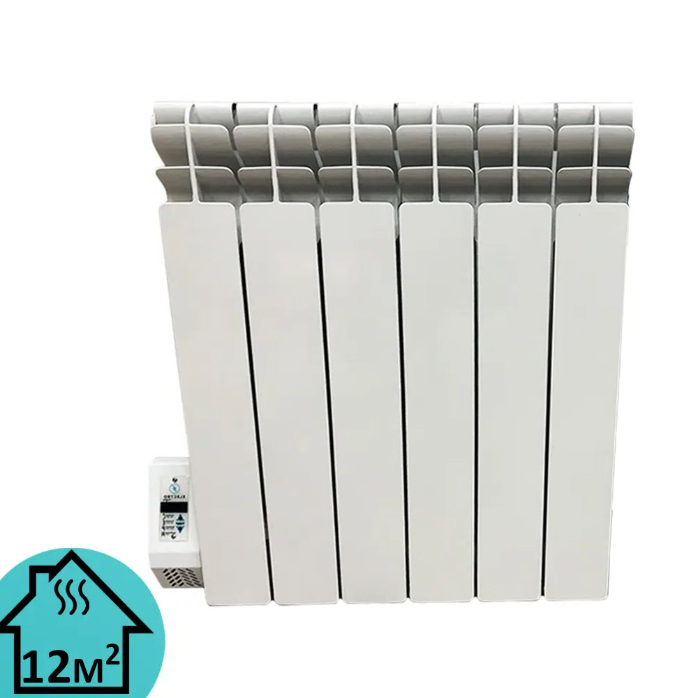 Електрорадіатор масляний алюмінієвий Electro Elite 6SEL, 6 секцій,12м2, програматор зліва, 700Вт, фото 1