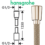 Душовий шланг hansgrohe Designflex 125 см бронза Brushed Bronze 28220140, фото 3