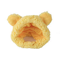 Шапка с ушками для кошек и собак YELLOW Pet Size S\M Weight 2-4.5 kg