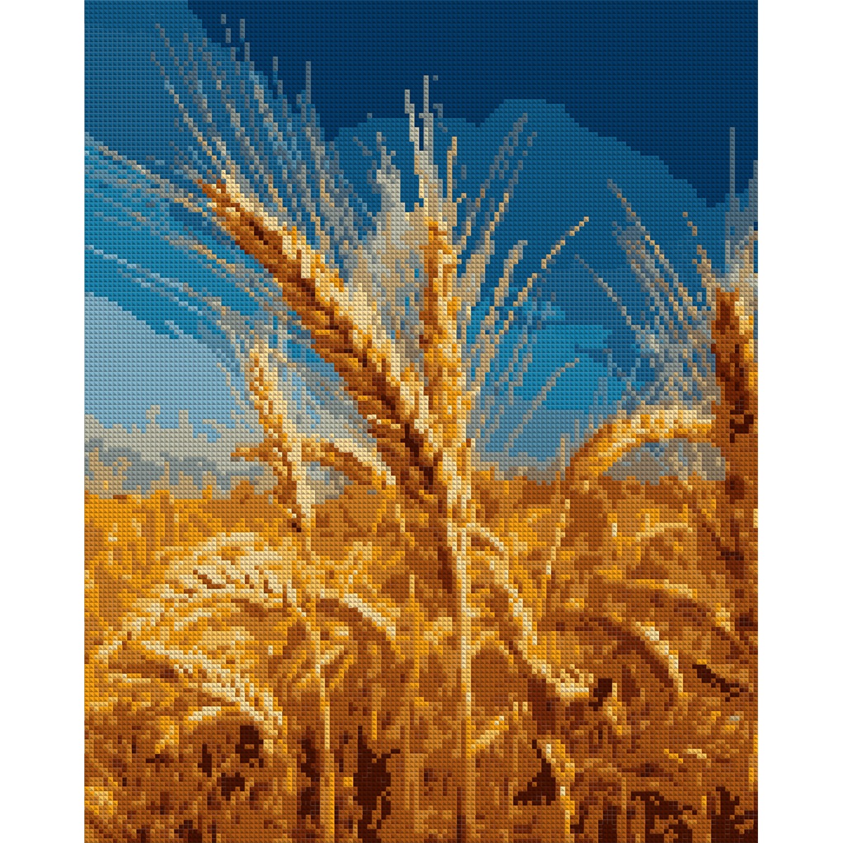 Алмазна мозаїка SANTI Золотий колос 40*50см на підрамнику, фото 1