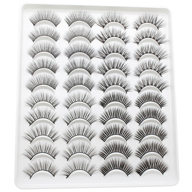 Норковые накладные ресницы с эффектом 3D-наращивания 20 пар Mixed False Eyelashes YP402